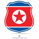 Bouclier de drapeau de Corée du Nord