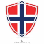 Sköld norsk flagga