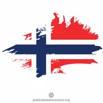 Норвежский флаг краска инсульта