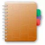 Notebook dengan cover kulit