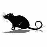 Silueta de ratón de rata