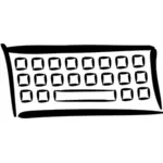 Ilustración de vector de teclado minimalista