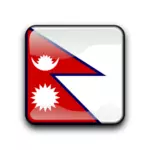Flagge von Nepal im Quadrat