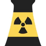 Tenaga nuklir tanaman reaktor simbol vektor gambar