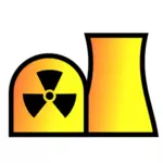 Símbolo de mapa de planta de energia nuclear