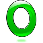 Vector image of glossy number zero