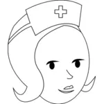 Sykepleier linje kunst vektorgrafikk