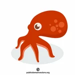 Octopus cartoon vector clip art