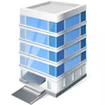 Vector graphics of four storey office block