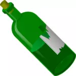 Seni klip botol hijau vektor