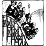 People on a rollercoster