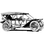 Vieja ilustración vectorial de coche americano