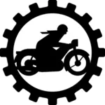 मोटरसाइकिल मैकेनिक लोगोटाइप