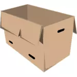 Clip art di scatola di cartone riciclabile aperta