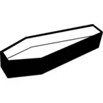 Silhouette vector image of coffin