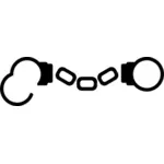 Vector graphics of open handcuffs