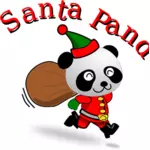 Kör Santa Panda vektorbild