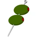 Cocktail oliven vektor tegning