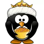 King tux with golden bowl