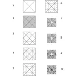 Origami sisustus ohjeet vektori kuva