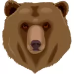 Grizzly bear's hoofd vector illustraties