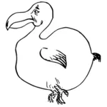Outline vector illustration of dodo bird