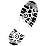 Immagine vettoriale impronta di scarpa