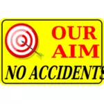 Plakat für eine Kampagne gegen Unfälle-Vektor-illustration