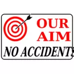 Označení pro kampaň proti nehodám vektorové ilustrace