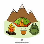 Campeggio in montagna
