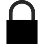 Silhouette vector image of locked padlock