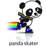 Vector image of rainbow trailpanda skate