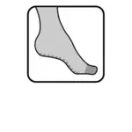 Külotlu çorap ayak simge vektör görüntü
