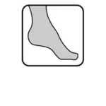 Fuß in Strumpfhosen Symbol Vektor-Bild