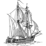 Bilander schip vector afbeelding