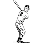 Immagine vettoriale del giocatore di baseball