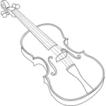 Ääriviivavektorikuva viulusta