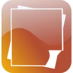 Icono de smartphone brillante para procesador documento vector de la imagen