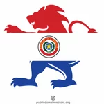 Paraguay steagul Heraldic leu