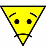 Смущен треугольник лицом значок векторное изображение