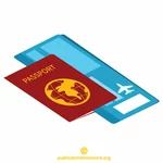 Ticket en paspoort