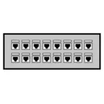 16-porters Patch Panel