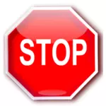 Rot STOP Sign Grafik Vektor-Bild