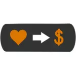 Любовь и деньги кнопка