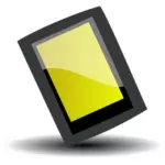Vector bildet av skinnende skrå svart PDA-enhet