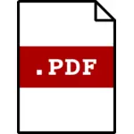 Vector drawing of pdf file type computer icon