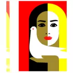 Vector illustration of women for peace sign