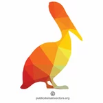 Pelikan kolorowa sylwetka