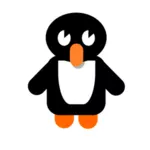 Pingvin tecknad stil illustration