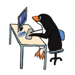 Pinguïn admin vectorillustratie